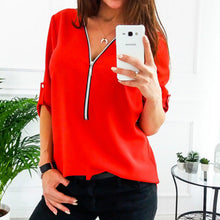Women Deep V-neck Shirts (Plus Size)