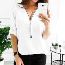 Women Deep V-neck Shirts (Plus Size)