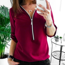 Women Deep V-neck Shirts (Plus Size)