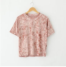 Women Velvet T shirt