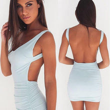 Women Sexy Backless Pencil Bandage Mini Dress