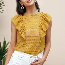 Women Sexy Sleeveless Lace Blouse