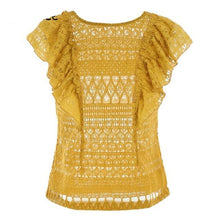 Women Sexy Sleeveless Lace Blouse