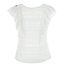 Women Sexy Sleeveless Lace Blouse