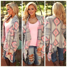 Women Printed Long Sleeved Casual Cardigan