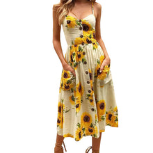 Women Print Floral Dot Long Cami Dress
