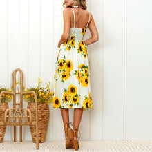 Women Print Floral Dot Long Cami Dress
