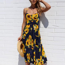 Women Print Floral Dot Long Cami Dress