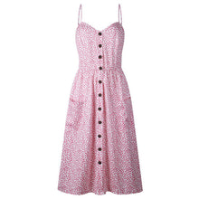 Women Print Floral Dot Long Cami Dress
