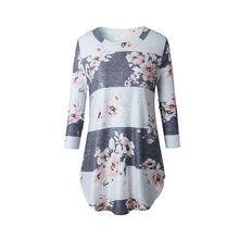 Women Casual Printed Floral Flower T Shirt