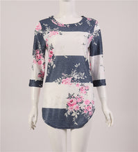 Women Casual Printed Floral Flower T Shirt