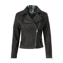 Women Casual Suede Leather Jacket