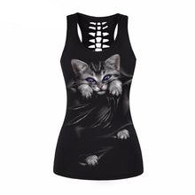 Women Skeleton Cat Tank Top