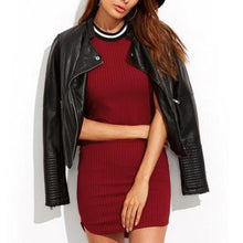 Women Casual Burgundy Striped Dress