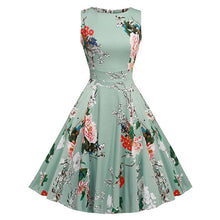 Women Floral Print Dress Sleeveless