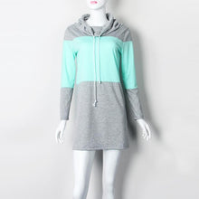 Women Turtleneck Casual Mini Hoodie Dress
