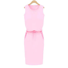 Women Casual Dress Sleeveless with Pockets