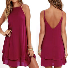 Women Chiffon Mini Casual Cami Dress