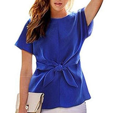 Women Bowknot Blouses O-neck (Plus size)