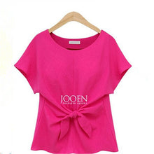 Women Bowknot Blouses O-neck (Plus size)