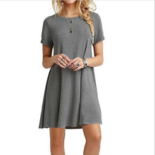 Women Casual Dress Short Sleeve - Plus Size