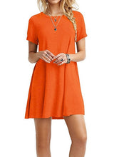 Women Casual Dress Short Sleeve - Plus Size