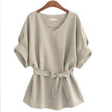 Women (Plus Size) Linen Tunic Shirt
